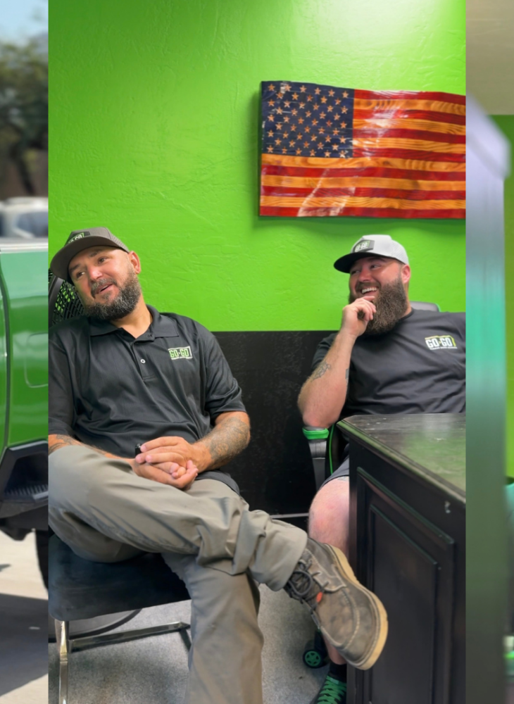 Bobby Dickinson and Korrwon Smith, owners of GoGo Garage Service, a veteran-owned garage door repair company serving Queen Creek and the East Valley